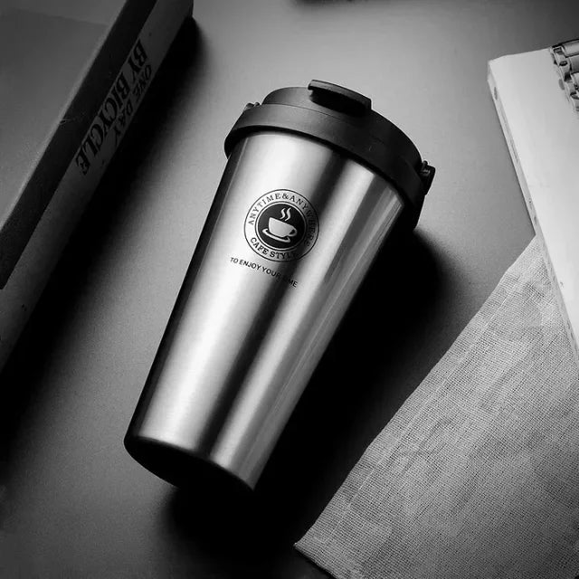 WarmCold Insulation Mug – Stainless Steel Travel Mug 500 ml with Sliding Lid | Kalsten