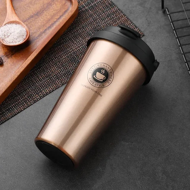 WarmCold Insulation Mug – Stainless Steel Travel Mug 500 ml with Sliding Lid | Kalsten