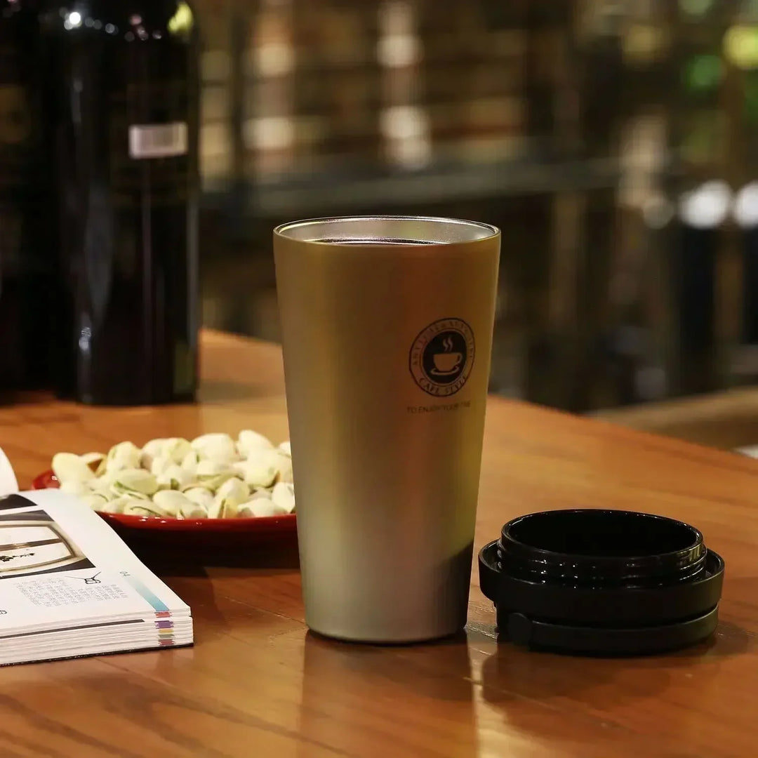 WarmCold Insulation Mug – Stainless Steel Travel Mug 500 ml with Sliding Lid | Kalsten