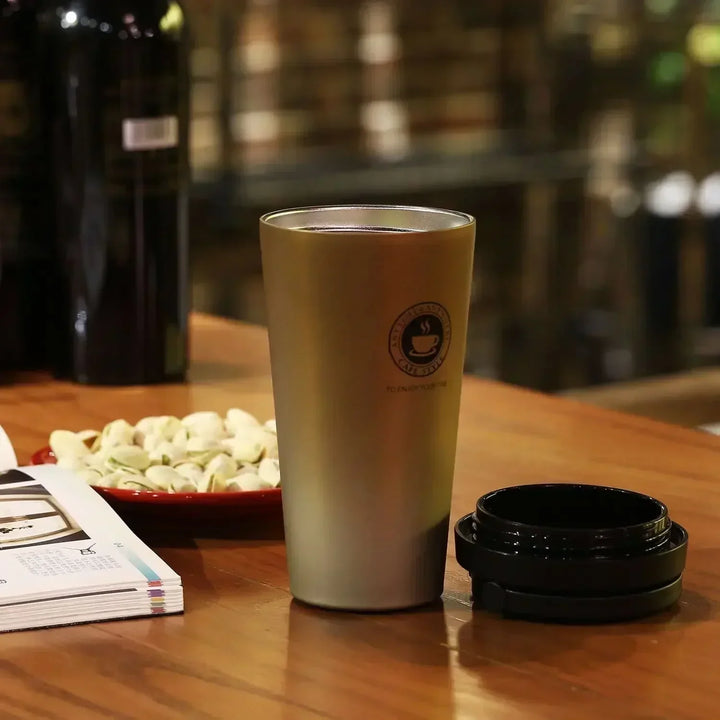 WarmCold Insulation Mug – Stainless Steel Travel Mug 500 ml with Sliding Lid | Kalsten