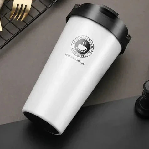 WarmCold Insulation Mug – Stainless Steel Travel Mug 500 ml with Sliding Lid | Kalsten