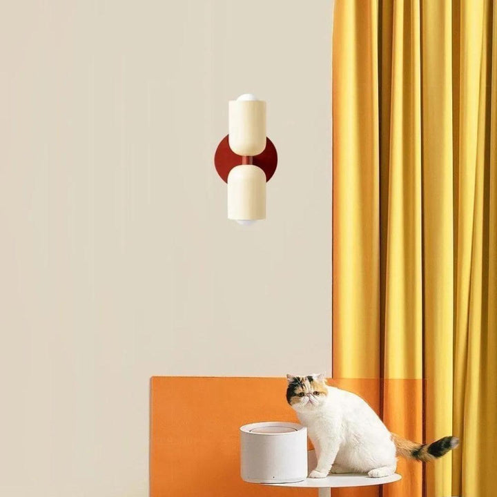 Modern Glass Double Shade Wall Lamp