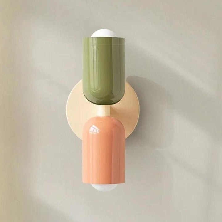 Modern Double-Shade Glass Wall Lamp