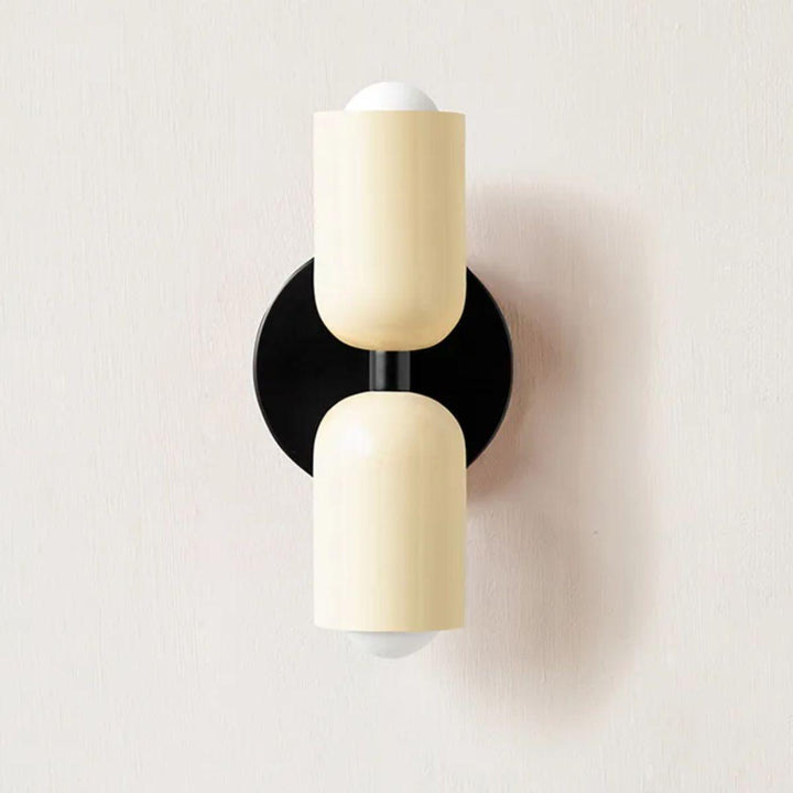 Modern Double-Shade Glass Wall Lamp