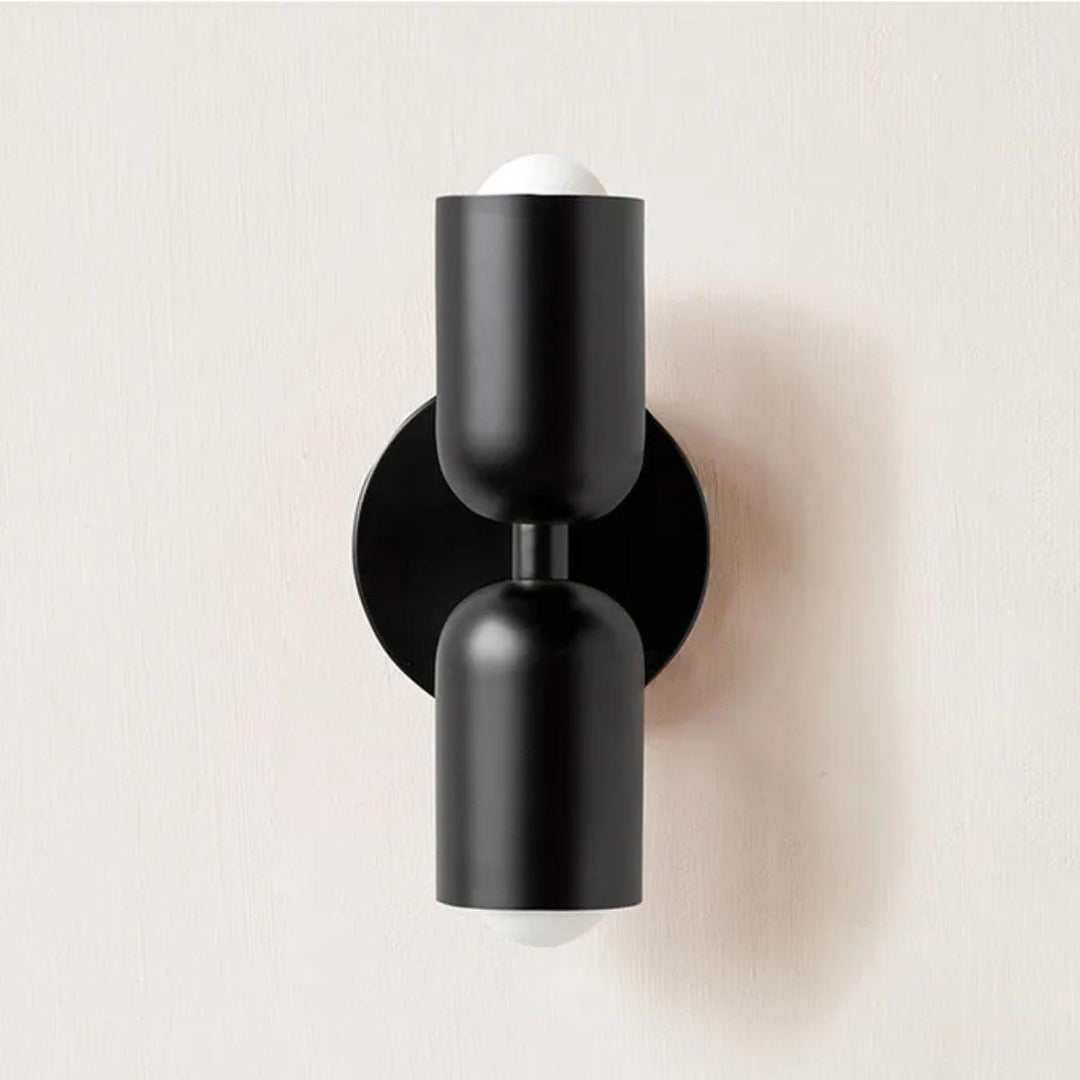 Modern Glass Double Shade Wall Lamp