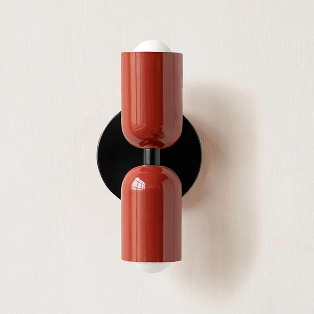 Modern Double-Shade Glass Wall Lamp