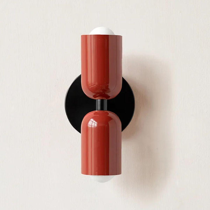Modern Double-Shade Glass Wall Lamp