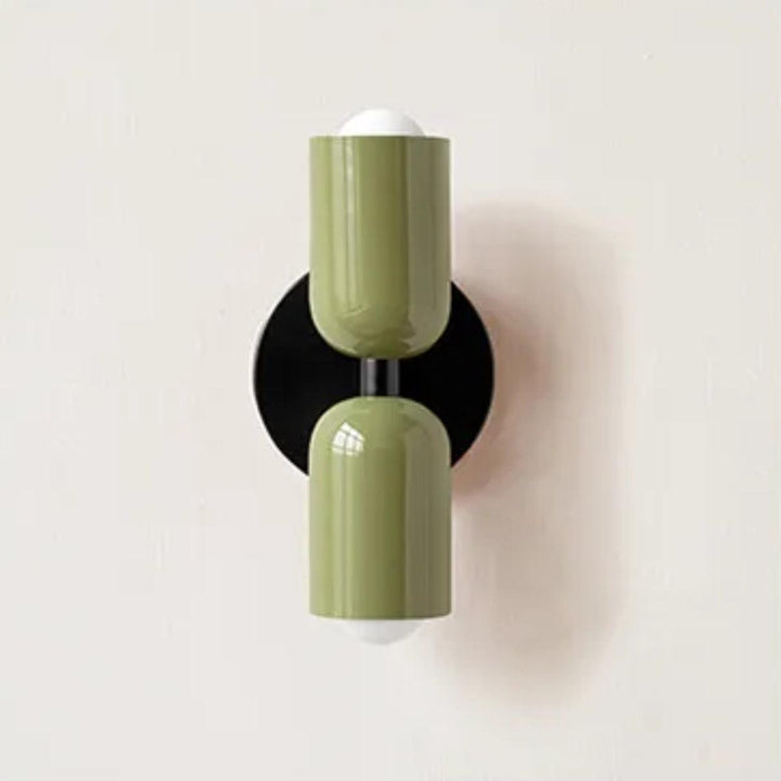 Modern Double-Shade Glass Wall Lamp