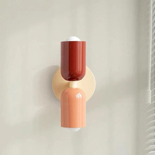 Modern Double-Shade Glass Wall Lamp