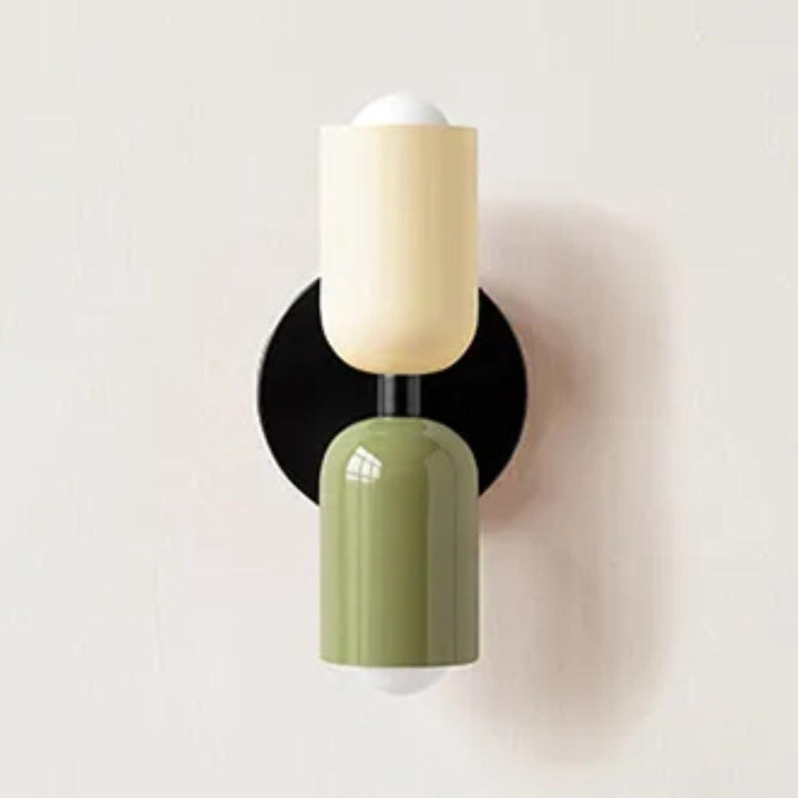 Modern Glass Double Shade Wall Lamp