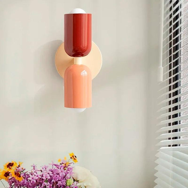 Modern Glass Double Shade Wall Lamp