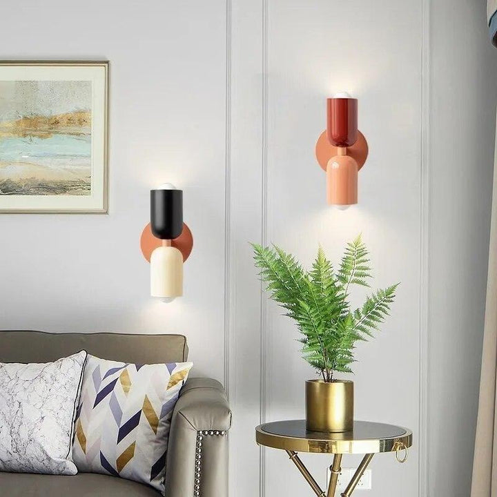 Modern Glass Double Shade Wall Lamp