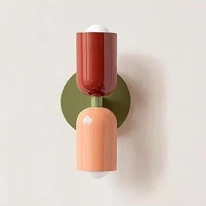 Modern Double-Shade Glass Wall Lamp