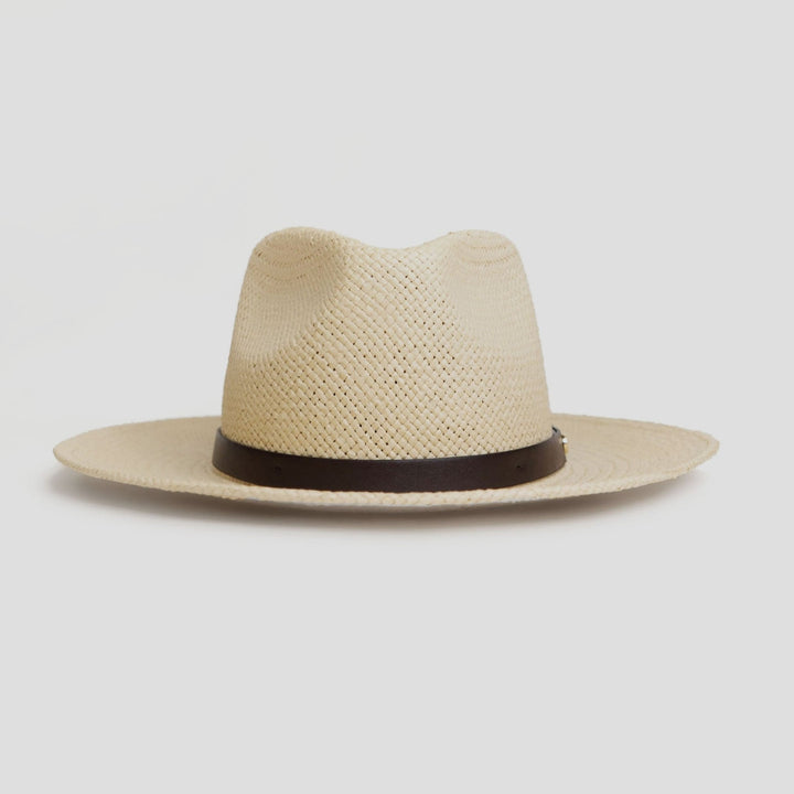 Modern Minimalist Straw Fedora Hat – Coffee | Kalsten