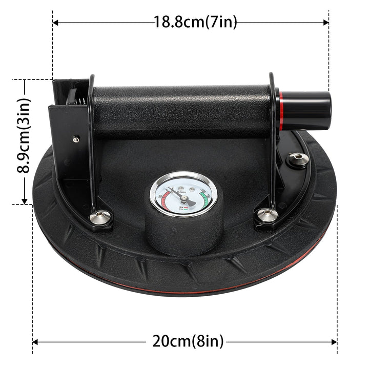 Suction cup holder with pressure display 1 piece max.100KG | Kalsten
