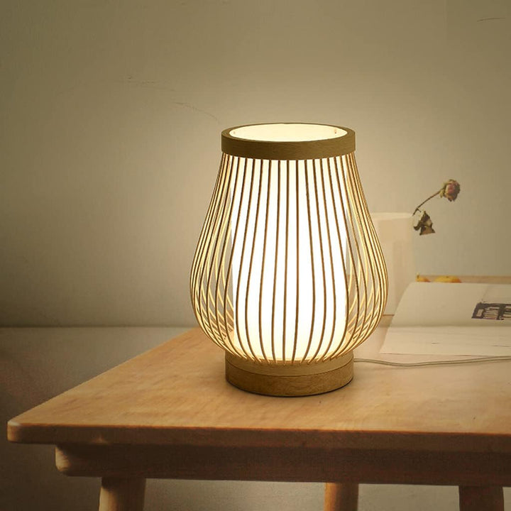 Zen-Inspired Bamboo Table Lamp for Bedroom and Living Room | Noxord