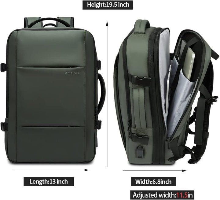 Expandable 26–45L Waterproof Travel Backpack with Laptop Sleeve & Duffle Carry | Kalsten