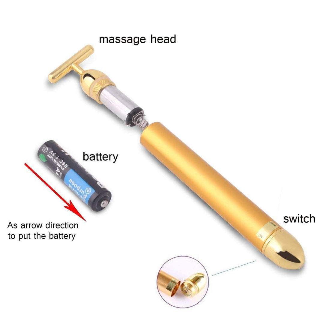 Facial T-Bar Gold Massager | Kalsten