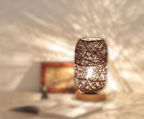 Table lamp made of rattan wood | Kalsten