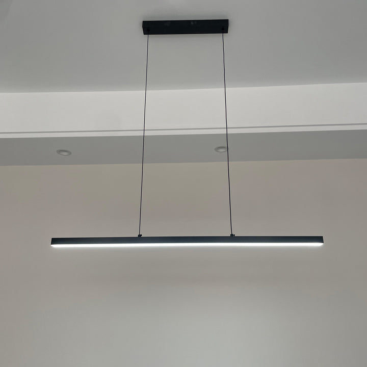 Linear Pendant Light Metal 39 in Adjustable Kitchen Island LED Warm White 3000K-6000K Modern Dining Room Hanging Lamp | Kalsten