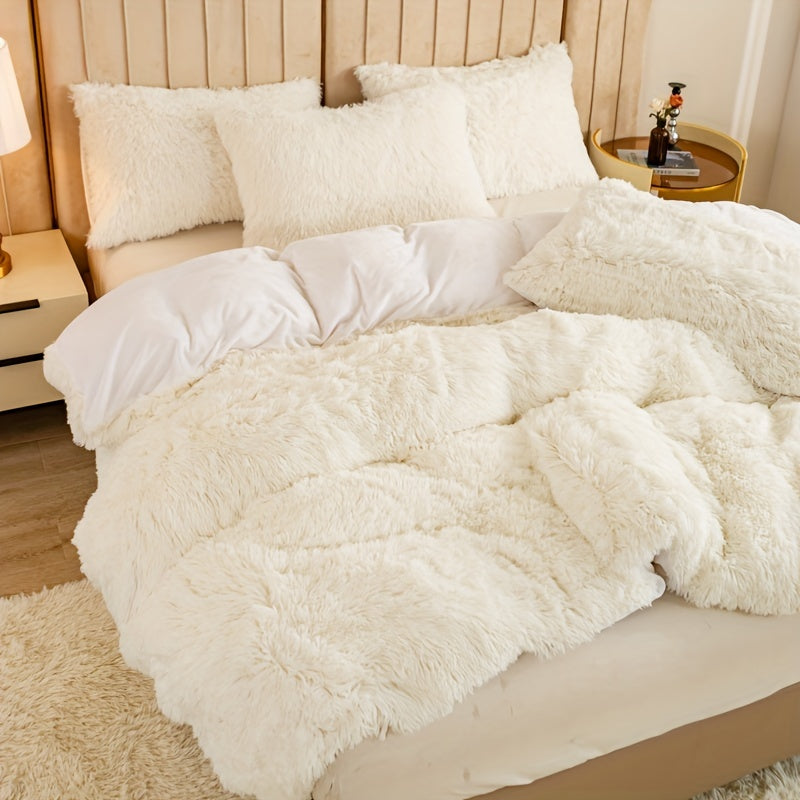 Ultra Soft Plush Duvet Cover Set with Zipper - Luxury & Comfort Kalsten