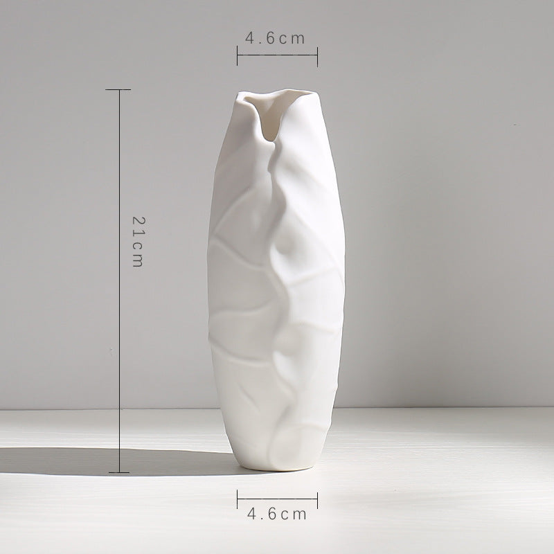 Elegant Curved Ceramic Vase