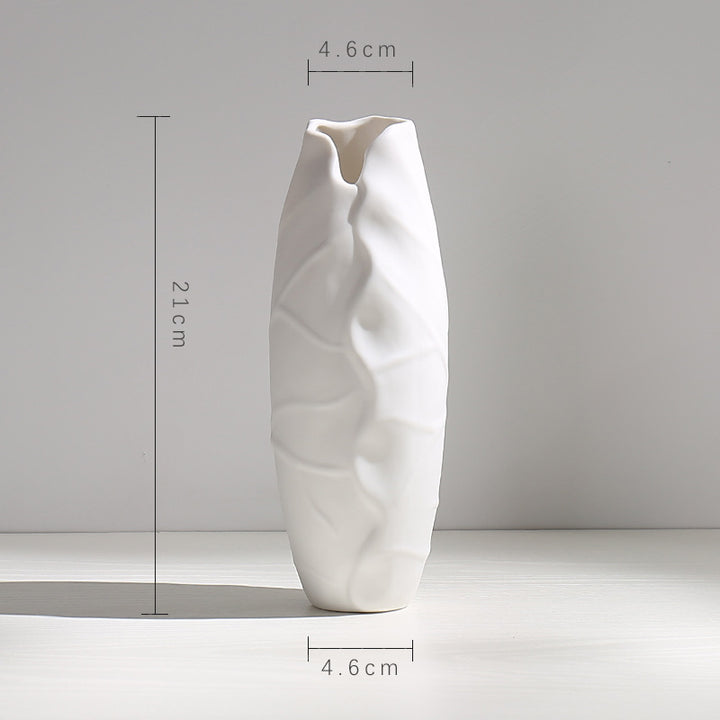 Elegant Curved Ceramic Vase