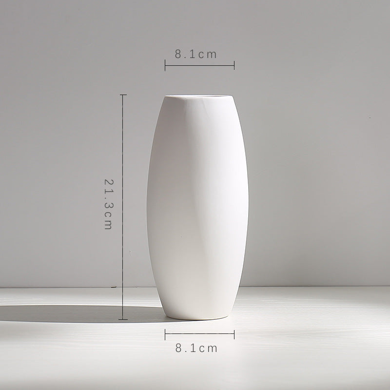 Elegant Curved Ceramic Vase