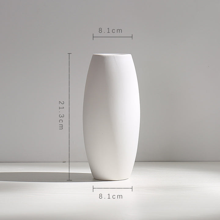 Elegant Curved Ceramic Vase