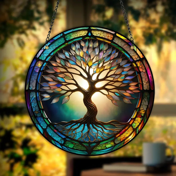 Stained Glass Hanging Wall Art Panel Noxord