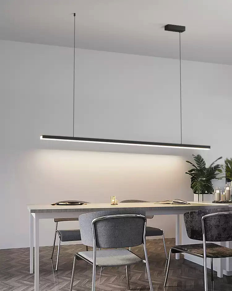 Linear Pendant Light Metal 39 in Adjustable Kitchen Island LED Warm White 3000K-6000K Modern Dining Room Hanging Lamp | Kalsten