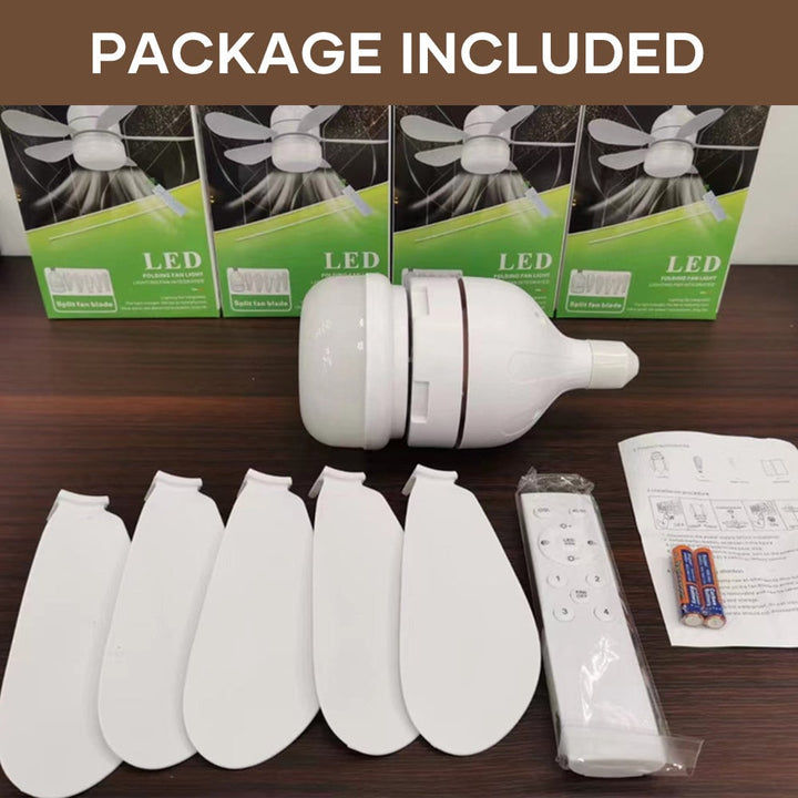 2-in-1 LED Ceiling Fan Light with Remote Control, E27/B22 Base | Kalsten
