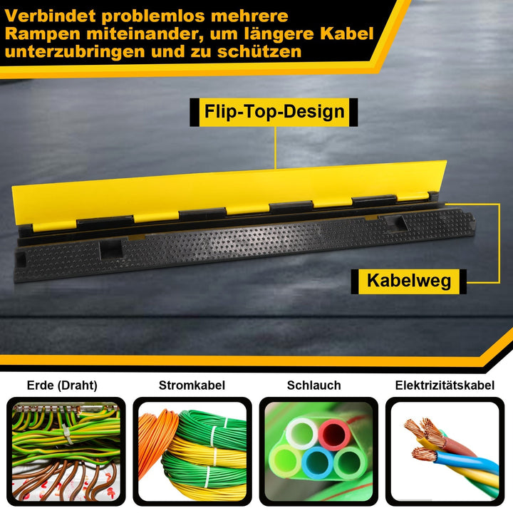 Cable bridge rubber cable protection mat 3 pieces | Kalsten