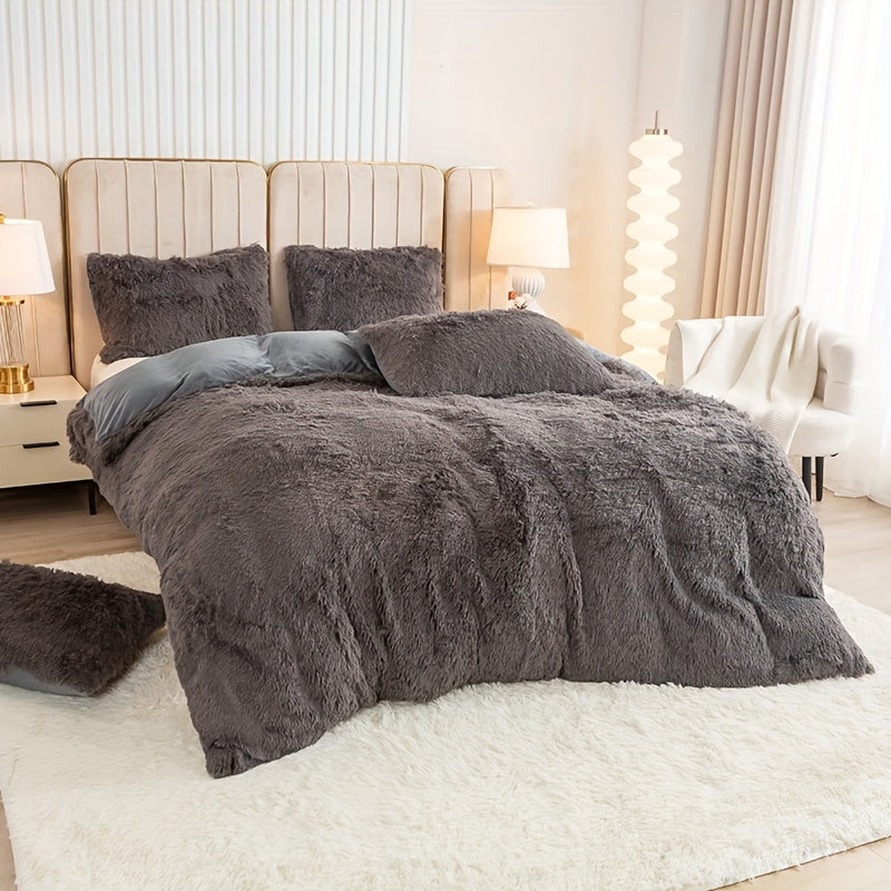 Ultra Soft Plush Duvet Cover Set with Zipper - Luxury & Comfort Kalsten