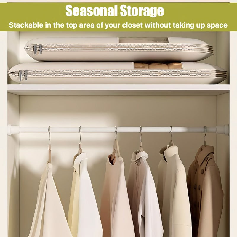 Kalsten | Space saving hanging garment bag with self-compressing zipper