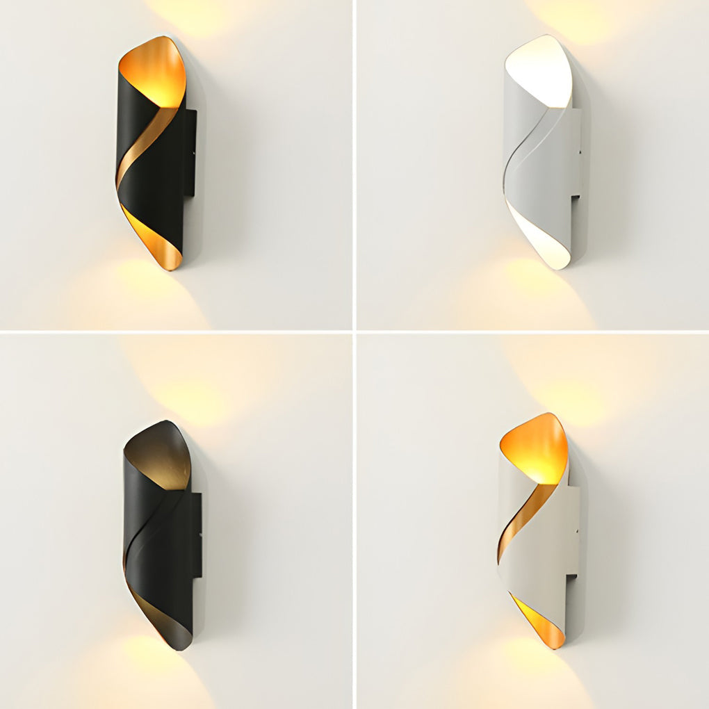 Modern Black Aluminum Outdoor Wall Lamp Kalsten