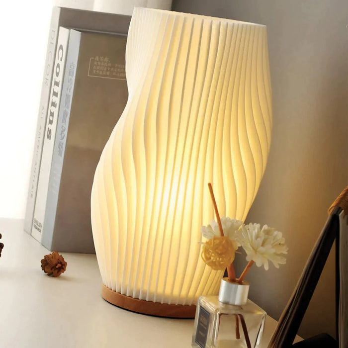 Wavecrest Table Lamp – Soft Glow Designer Lamp with Dimmable Warm & Natural White Light | Noxord