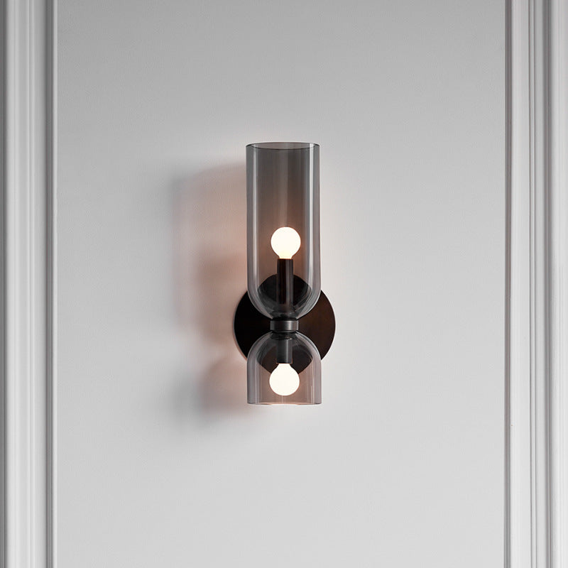 Kalsten | Glass Wall Light With Double Lamp Design