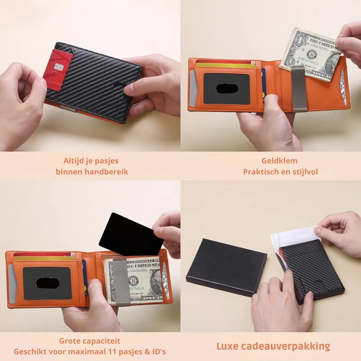 Kalsten | SafeSlim RFID Leather Men's Wallet – Compact, Thin & Safe