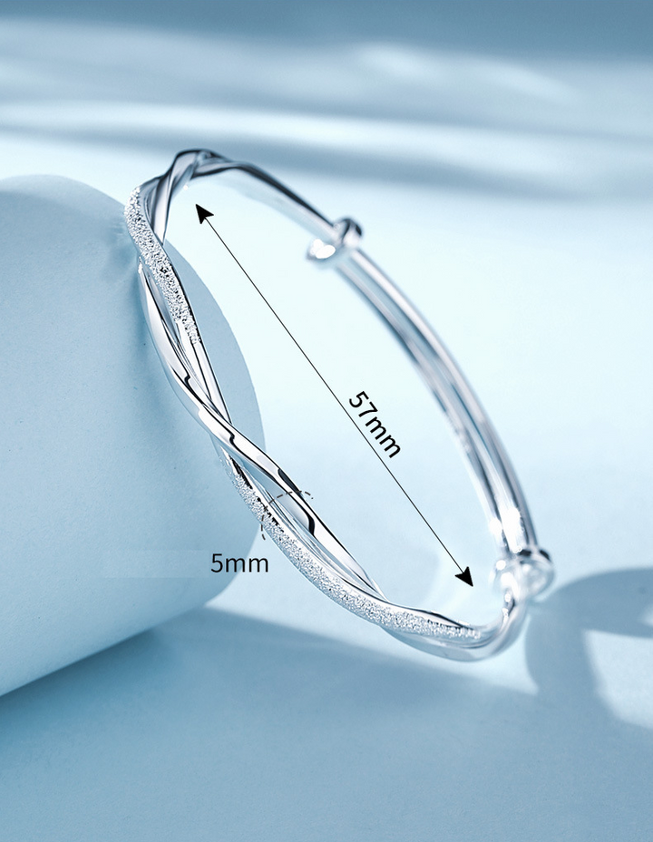 Elegant Twisted Silver Bracelet Noxord