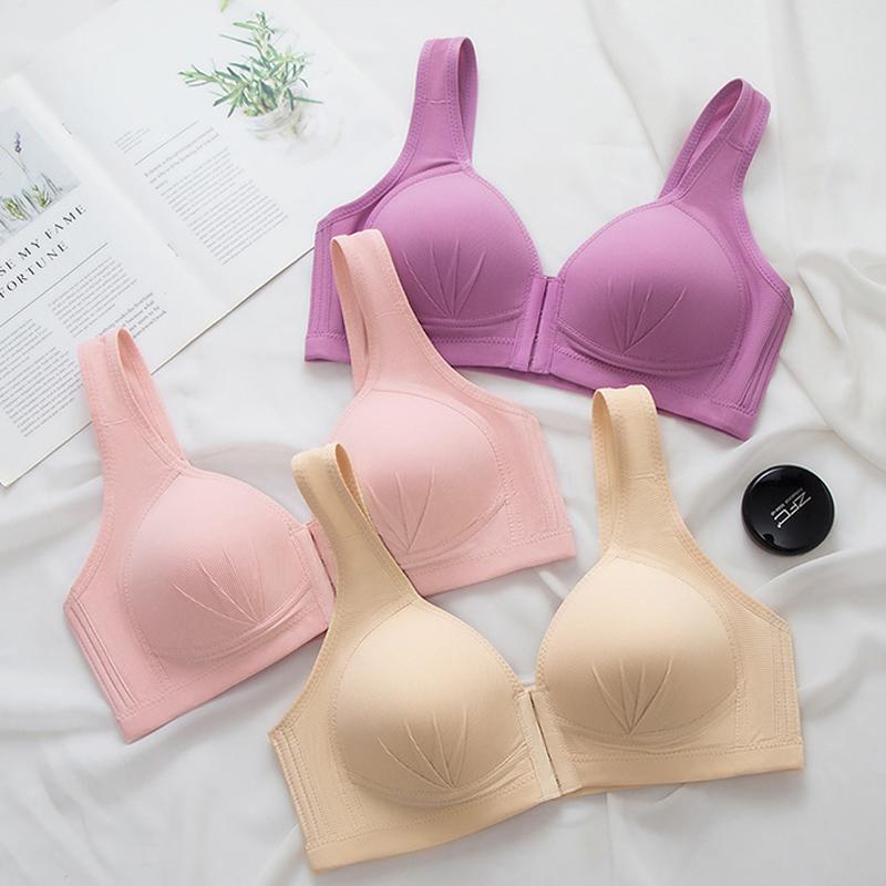 Kalsten | Plus Size Front Closure Elastic Push Up Comfort Bra