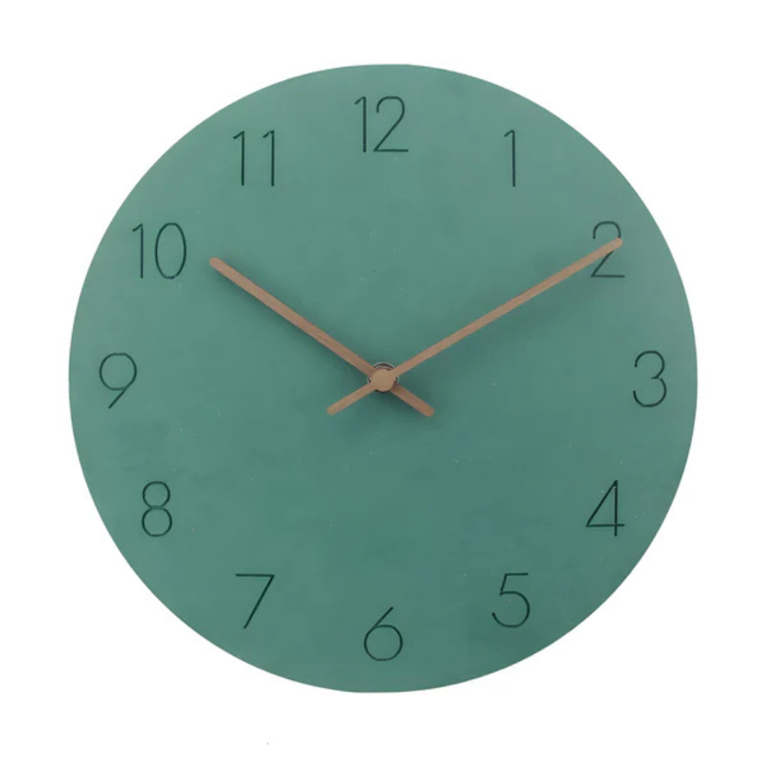 Large Wooden Wall Clock – Minimalist Design with Silent Movement | Kalsten