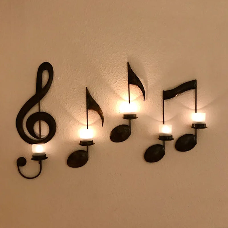 Black Musical Note Wall Light | Kalsten