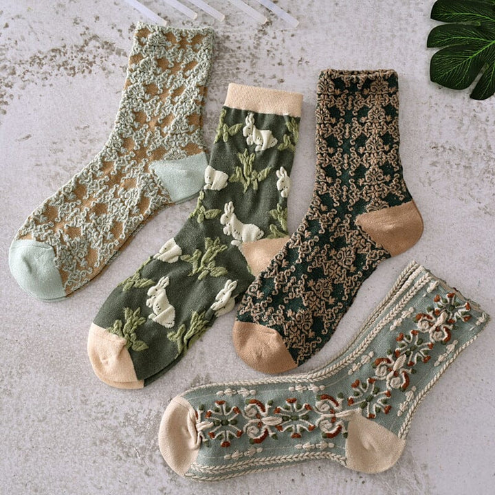 Kalsten | Women's Floral Cotton Socks (10 Pairs)