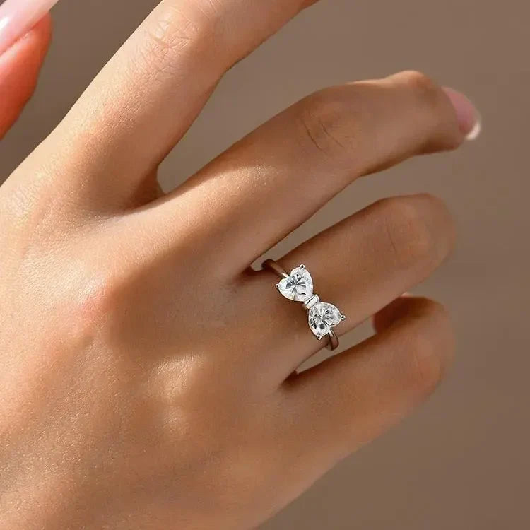 Noxord | S925 Moissanite Feminine Bow Ring