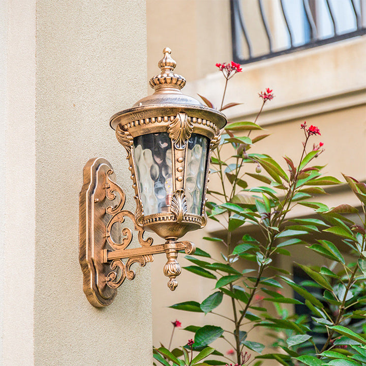 Vintage Glass Outdoor Wall Lantern Noxord