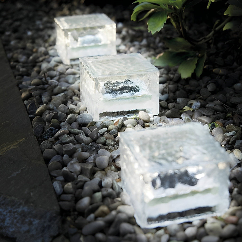 Solar Glass Brick Pathway Light Noxord