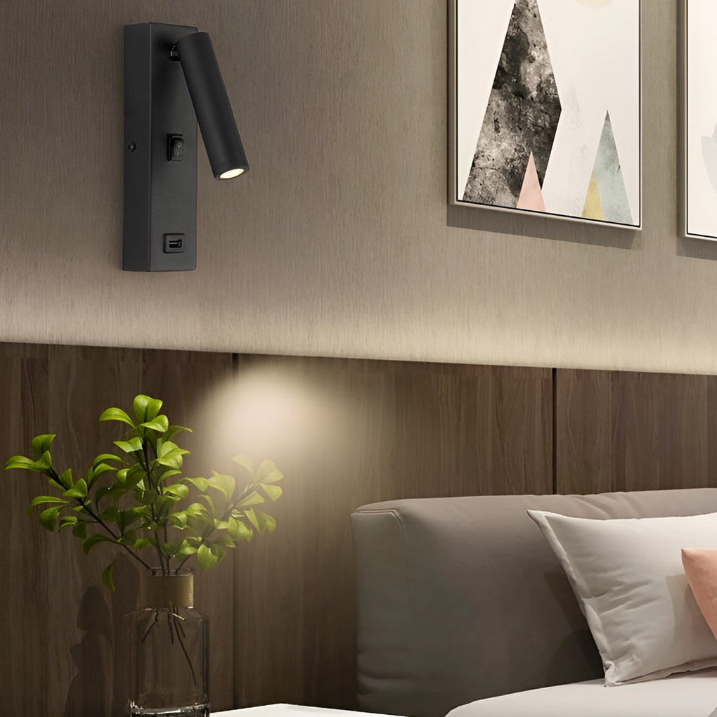 ArtiLicht Luxury Wall Lamp with Adjustable LED and USB Charging Port Noxord