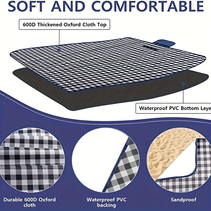 Noxord | Extra Large Waterproof Picnic Blanket | Foldable Outdoor Mat
