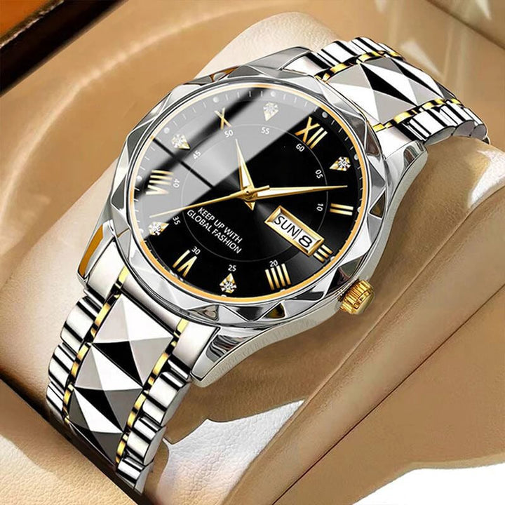 Kalsten | Waterproof Luminous Stainless Steel Two-tone Quartz Men's Watch